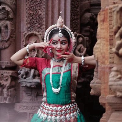 Odissi dancer pose