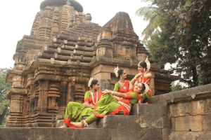 Students at temple