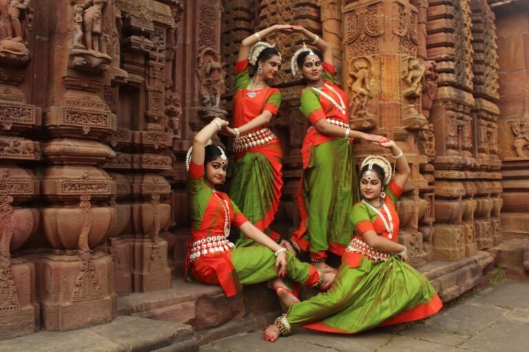 Odissi dancers at temple
